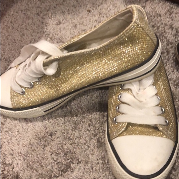 Shoes Gold Glitter Sneakers Poshmark